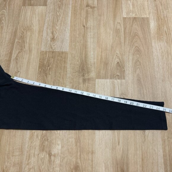 ISABEL MATERNITY LEGGINGS RIBBED FOLD DOWN PANEL SIZE XL 25" INSEAM STRETCH BLK - Picture 8 of 8